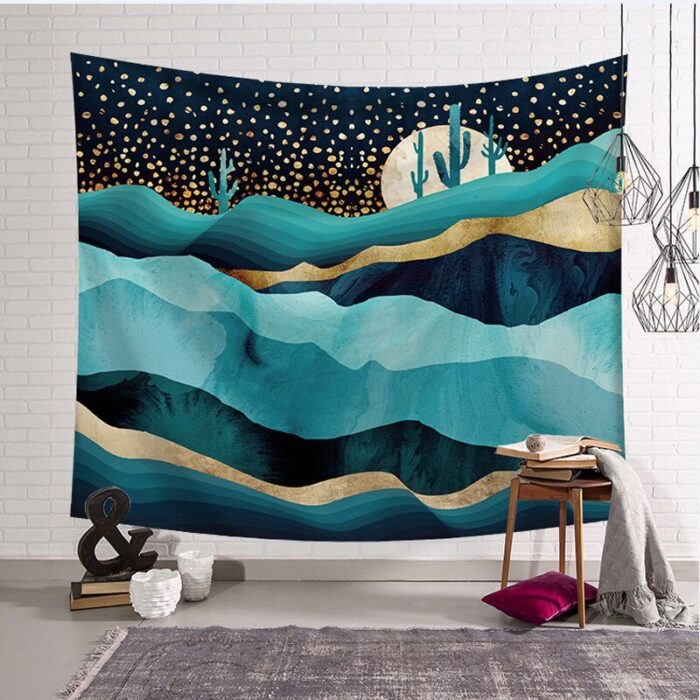 Tapestry Aesthetic Mountain Wall Hanging 3d Hippie Carpets Beauty Psychedelic Throw Blanket