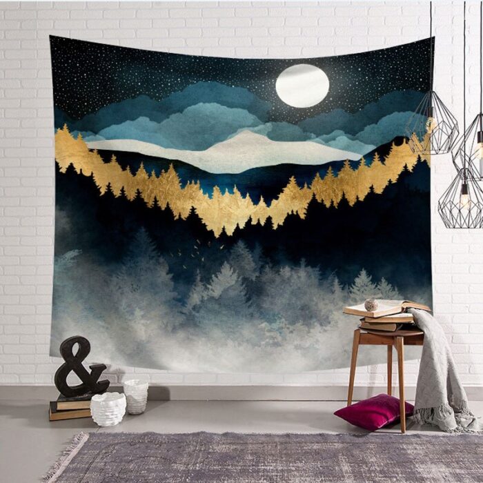 Tapestry Aesthetic Mountain Wall Hanging 3d Hippie Carpets Beauty Psychedelic Throw Blanket