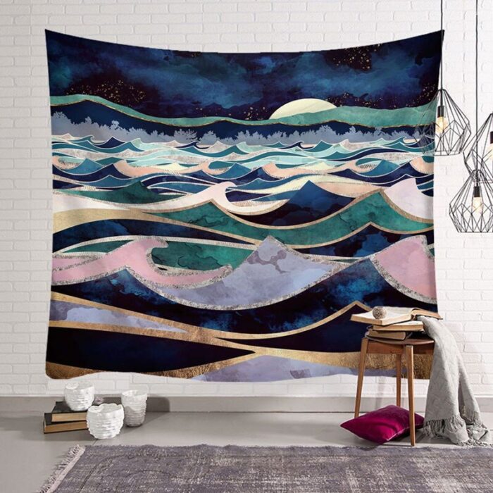 Tapestry Aesthetic Mountain Wall Hanging 3d Hippie Carpets Beauty Psychedelic Throw Blanket