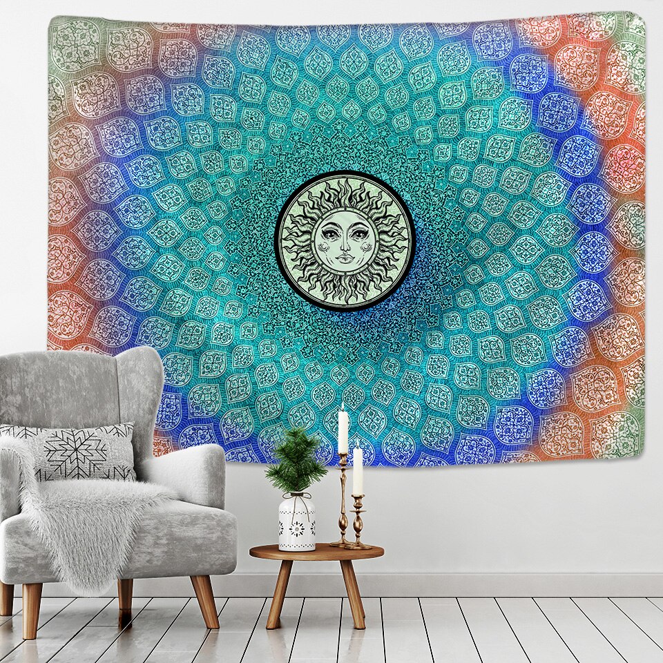 Psychedelic Hippie Mandala Tapestry Wall Hanging Home Blanket Carpet Decor US 