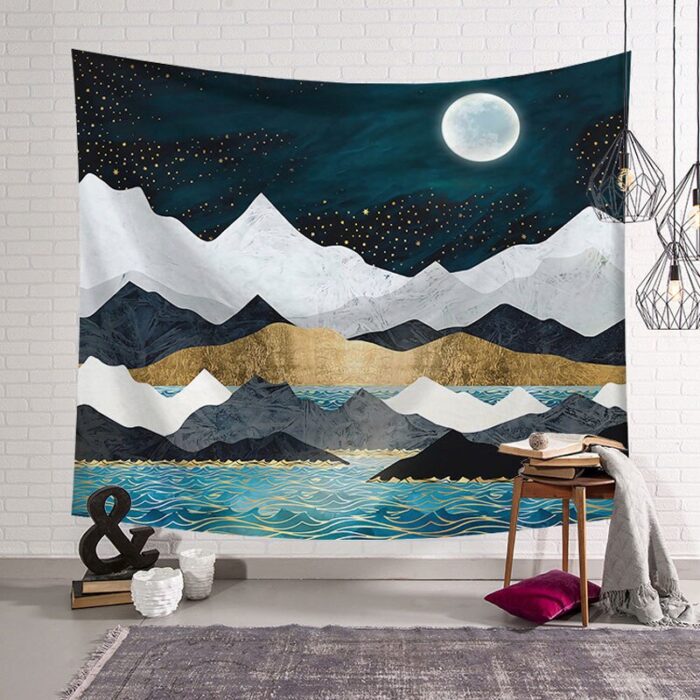 Tapestry Aesthetic Mountain Wall Hanging 3d Hippie Carpets Beauty Psychedelic Throw Blanket