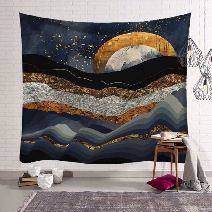 Tapestry Aesthetic Mountain Wall Hanging 3d Hippie Carpets Beauty Psychedelic Throw Blanket