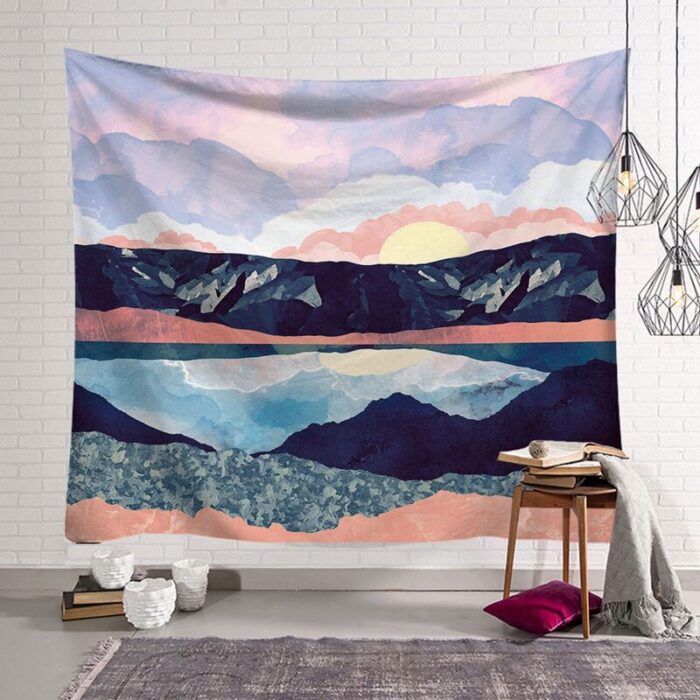 Tapestry Aesthetic Mountain Wall Hanging 3d Hippie Carpets Beauty Psychedelic Throw Blanket