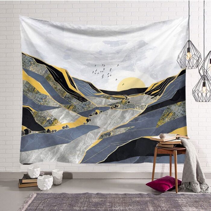 Tapestry Aesthetic Mountain Wall Hanging 3d Hippie Carpets Beauty Psychedelic Throw Blanket