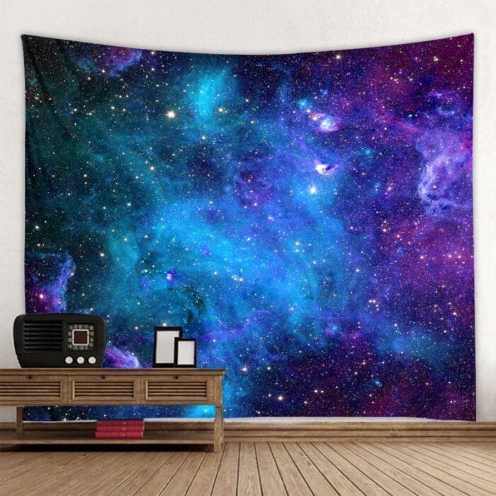 Night sky stars tapestry for ceiling galaxy dorm decoration hanging cover psychedelic