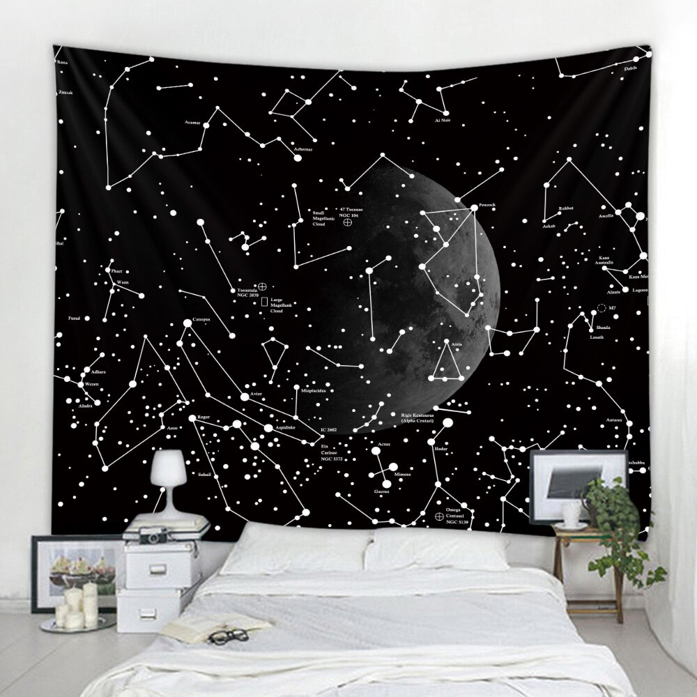 Galaxy Starry sky Tapestry Art Wall Hanging for Bedroom Living Room Dorm Decor 