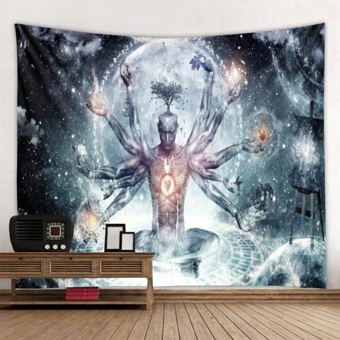 Night sky stars tapestry for ceiling galaxy dorm decoration hanging cover psychedelic