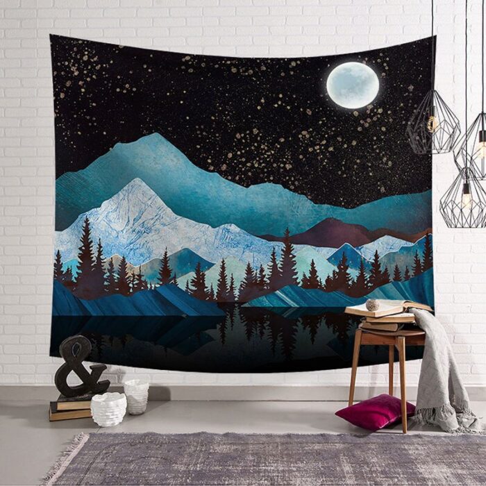 Tapestry Aesthetic Mountain Wall Hanging 3d Hippie Carpets Beauty Psychedelic Throw Blanket