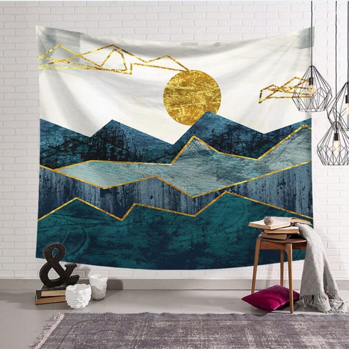 Tapestry Aesthetic Mountain Wall Hanging 3d Hippie Carpets Beauty Psychedelic Throw Blanket