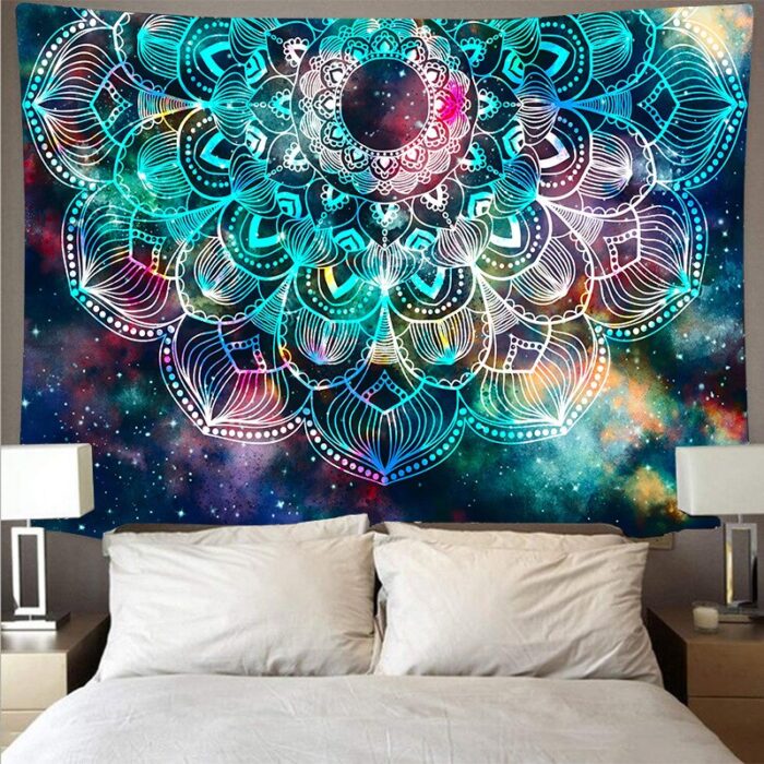 Hippie Psychedlic Tapestry Mandala Wall Hanging Bedspread Y1M5 Blankets Dec Z4Q0 