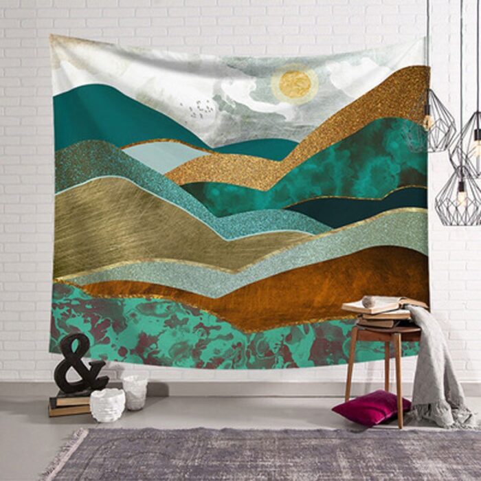 Tapestry Aesthetic Mountain Wall Hanging 3d Hippie Carpets Beauty Psychedelic Throw Blanket