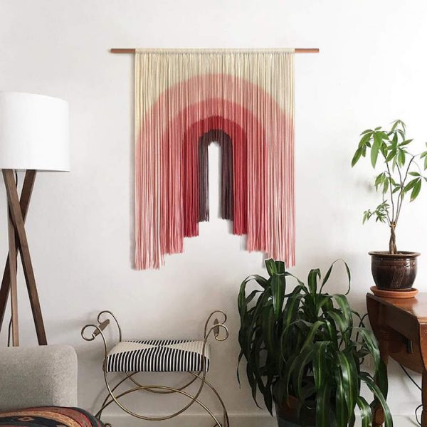 Custom bohemian macrame tapestry