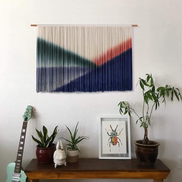 Custom bohemian macrame tapestry