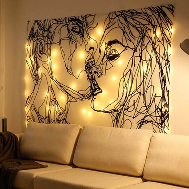 custom tapestry with LED light