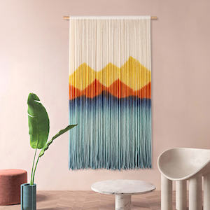 boho macrame dip dye tapestry