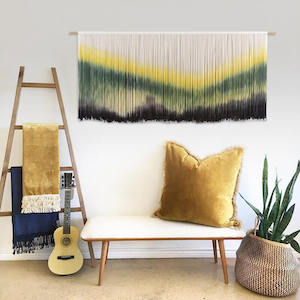 boho macrame dip dye tapestry