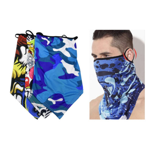 Triangle Custom Print Neck Gaiter Anti Fall off with Ear Hole Loops