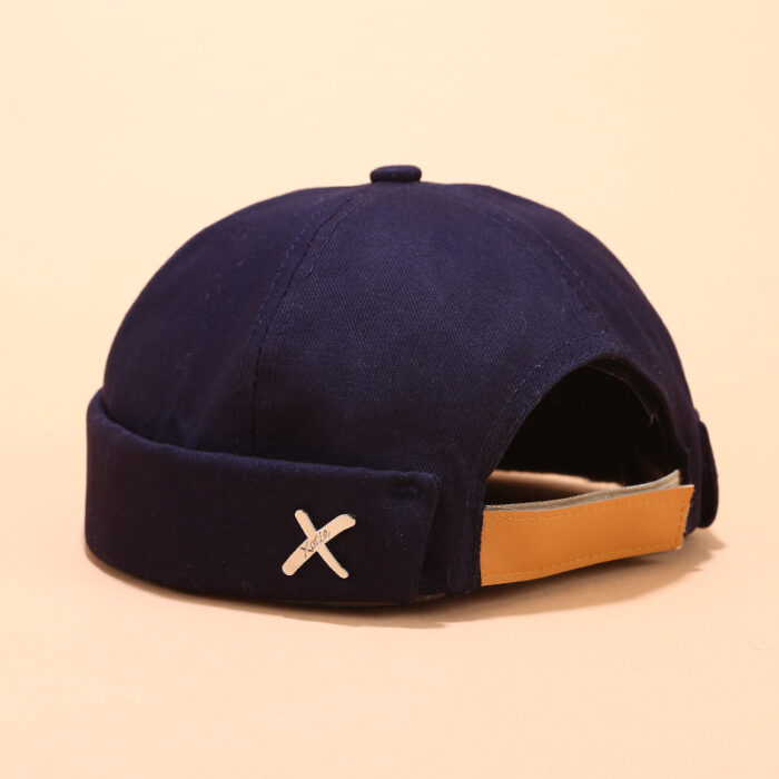 Landlord Docker Sailor Hat Street Trends Melon Cap Vintage Innocent Metal Cross Brimless Hats