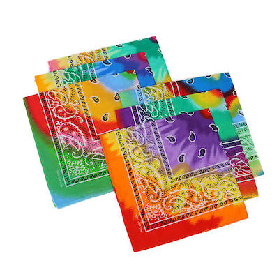 tie dye printed bandanas