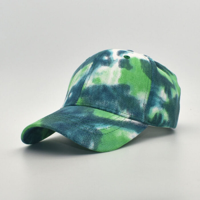 Custom Tie Dye Cap Snapback Baseball Gradient Shading Colorful Hat