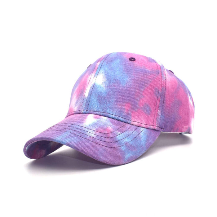 Custom Tie Dye Cap Snapback Baseball Gradient Shading Colorful Hat