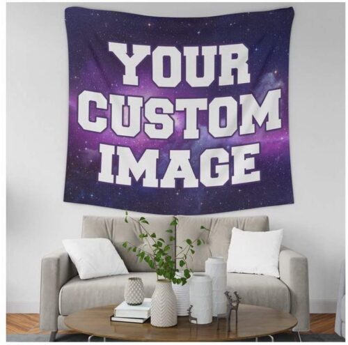 Custom Photo Tapestry, Custom Wall Backdrop, Personalized Image Wall Hanging for Wedding