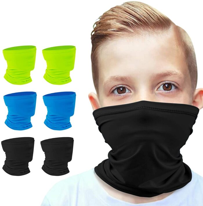 Youth Neck Gaiter Mask, Kids Cooling Breathable Bandana Face Covering for Boys Girls(6-14Years)