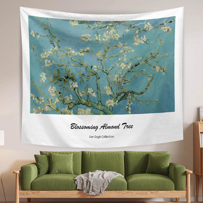 Custom Tapestry with Personalized Design Van Gogh Art Wall Backdrop Image Wall Hanging for Event