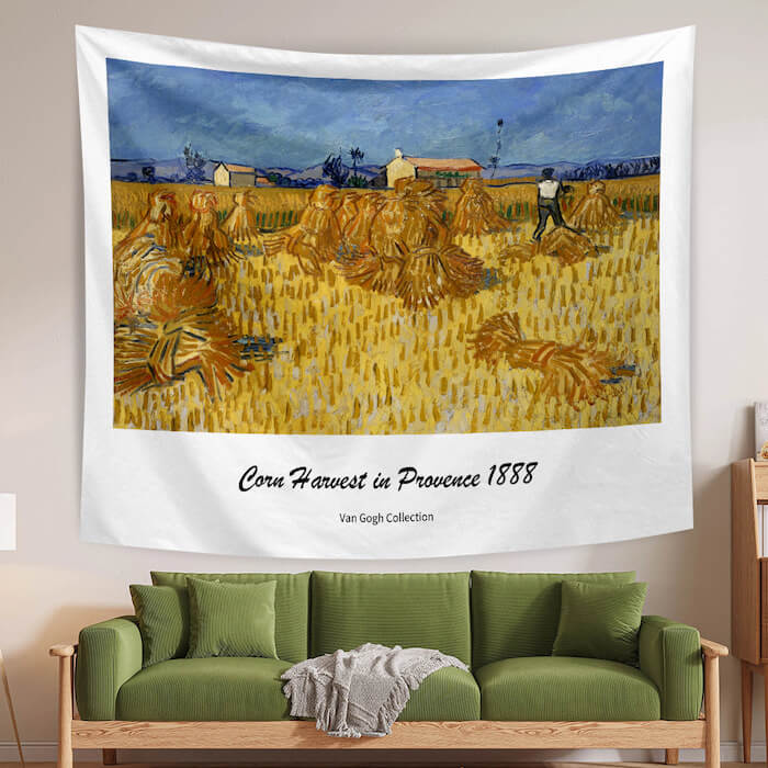 Custom Tapestry with Personalized Design Van Gogh Art Wall Backdrop Image Wall Hanging for Event
