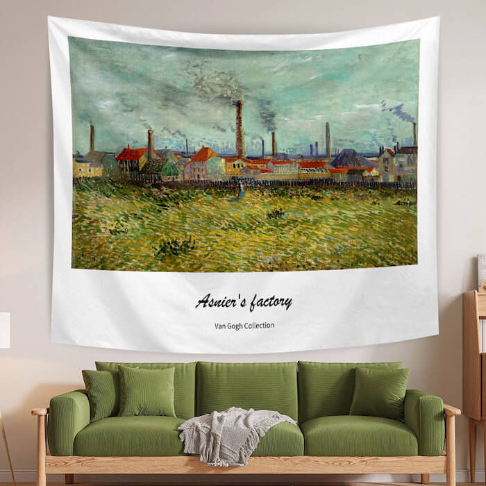 Custom Tapestry with Personalized Design Van Gogh Art Wall Backdrop Image Wall Hanging for Event