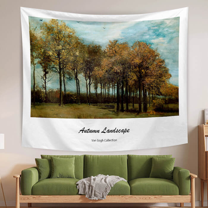 Custom Tapestry with Personalized Design Van Gogh Art Wall Backdrop Image Wall Hanging for Event