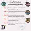 Custom Military Patches Hook and Loop Decorative Stickers Iron on Sew on Embroidery Badges - Imagen 2