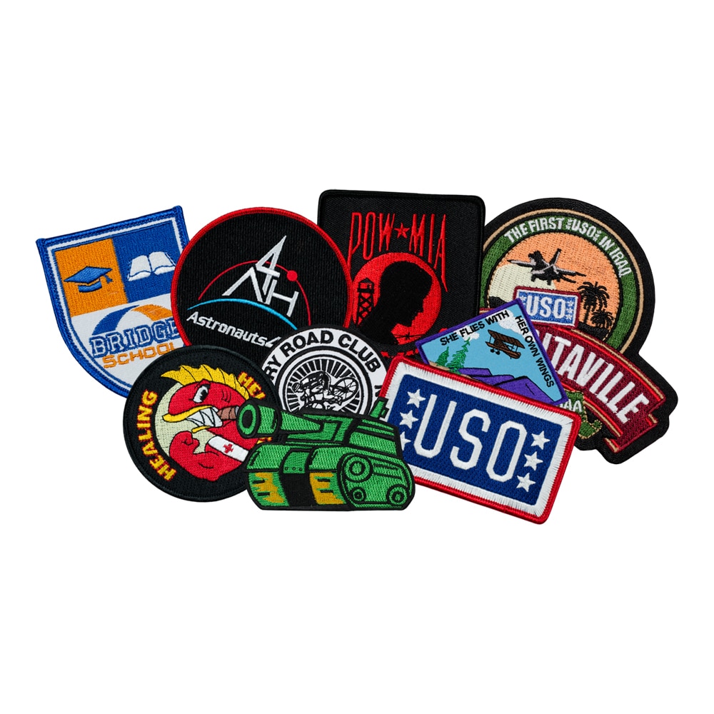 Custom Embroidered Patches Personalized Your Own Design Logo Stickers Woven  Sew Iron on Hook and Loop Name Brand Appliques DIY