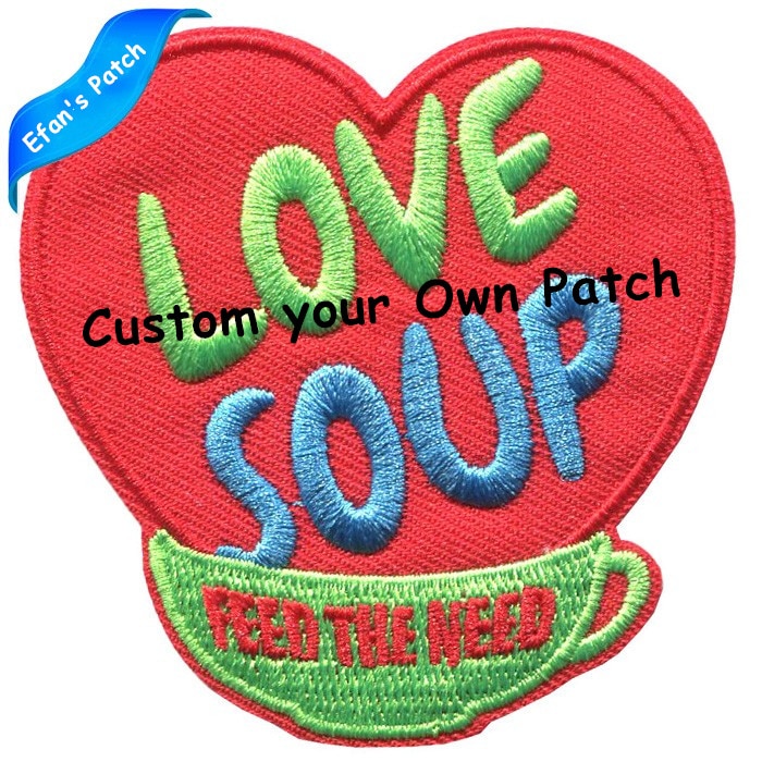 Custom Embroidered Patches Personalized Your Own Design Logo Stickers Woven  Sew Iron on Hook and Loop Name Brand Appliques DIY