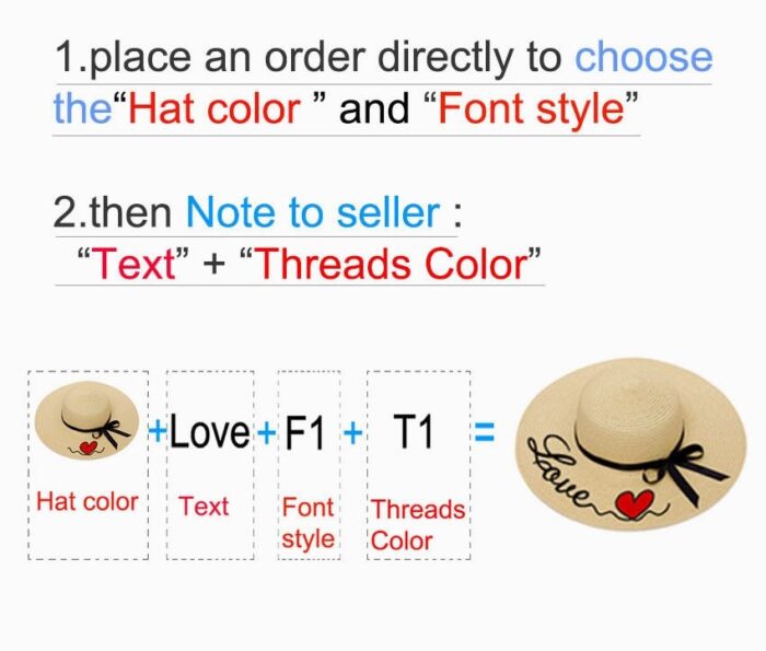 HOW TO ORDER beach straw hat