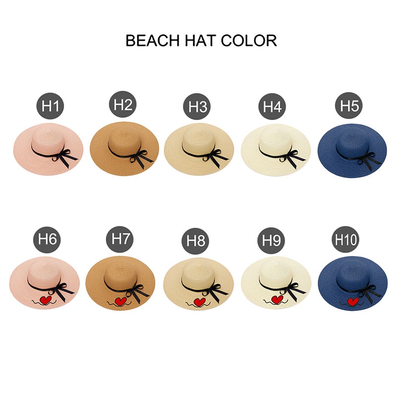 custom straw hat beach hat colors