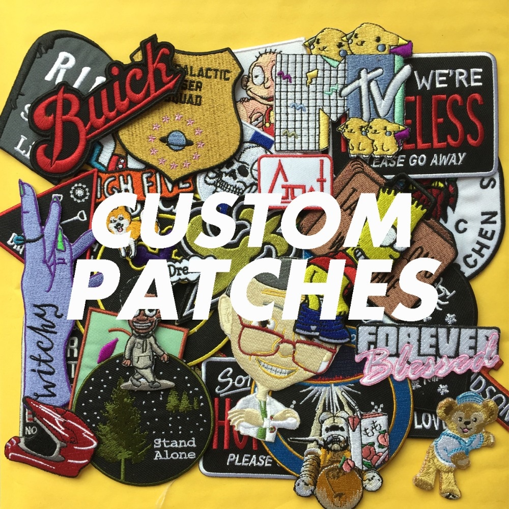 custom iron on patch DIY your own design name tag brand letter large  military biker applique patches for jacket