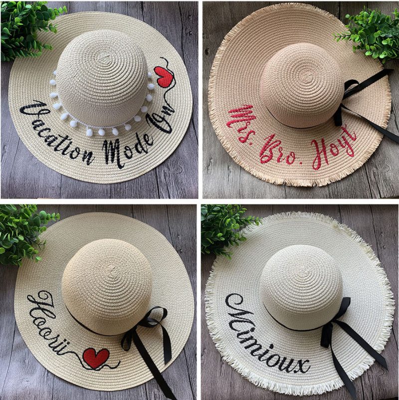 custom straw hat examples