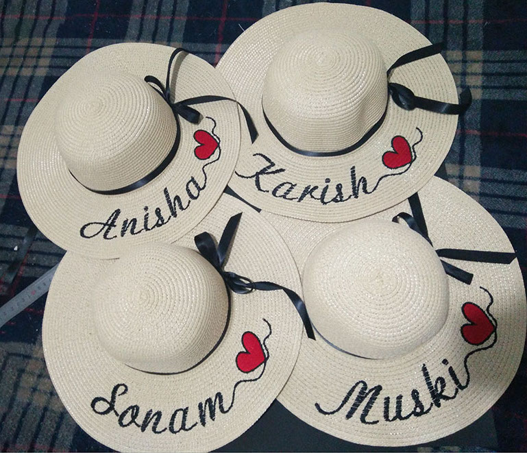 custom straw hat examples
