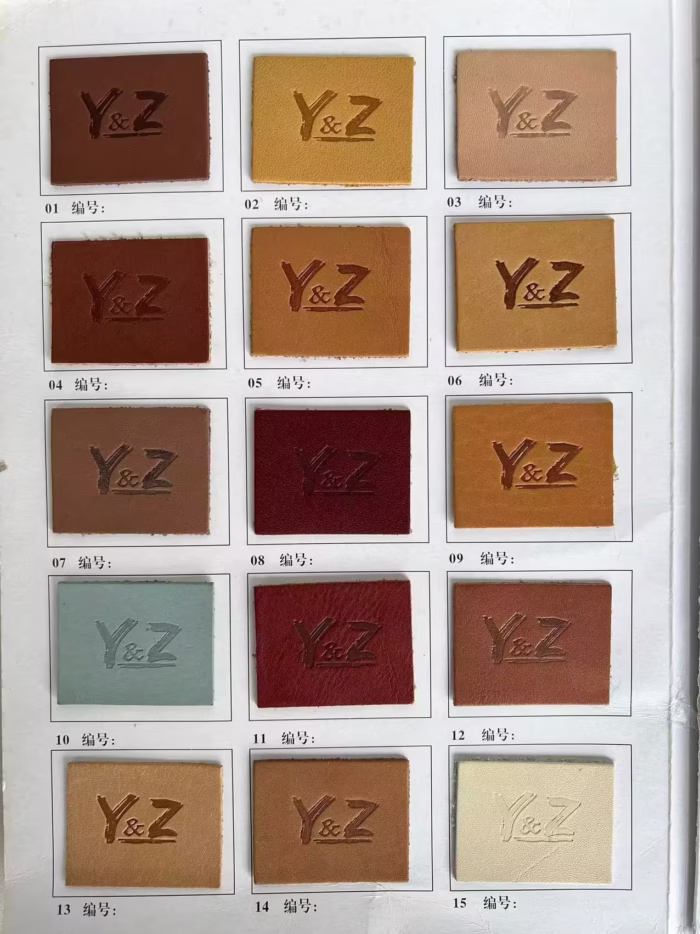 leath patches custom logo colors
