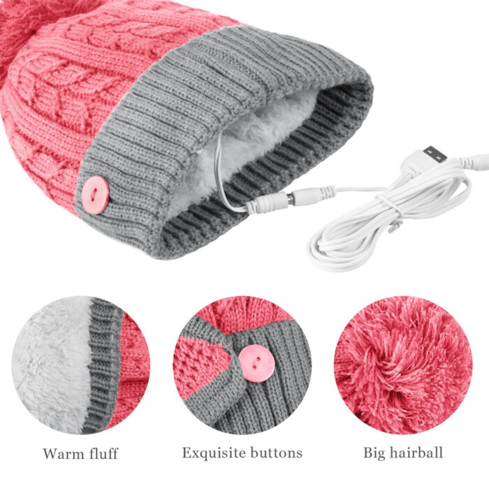 Wholesale Winter Hats Beanies Scarf usb heating
