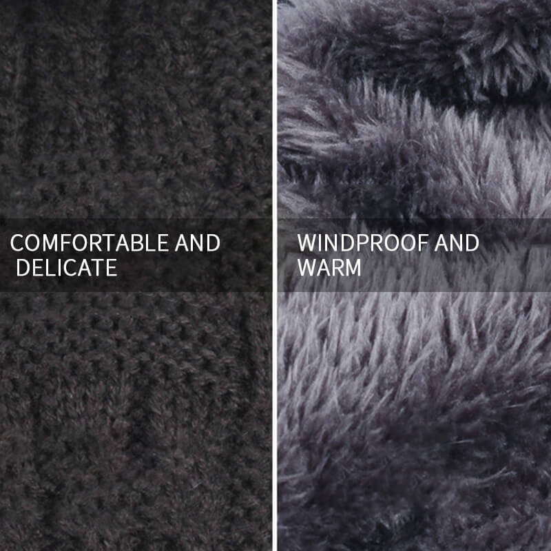 winter hat wholesale bulk knit hat coral fleece neck warmer