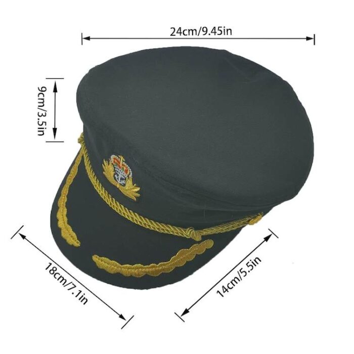 custom black captain hat