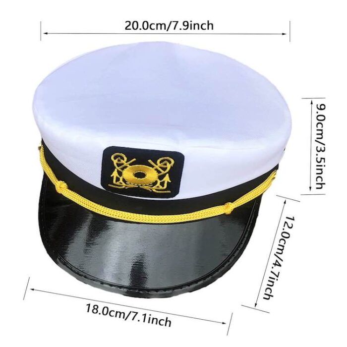 custom captain hat version white without captain word