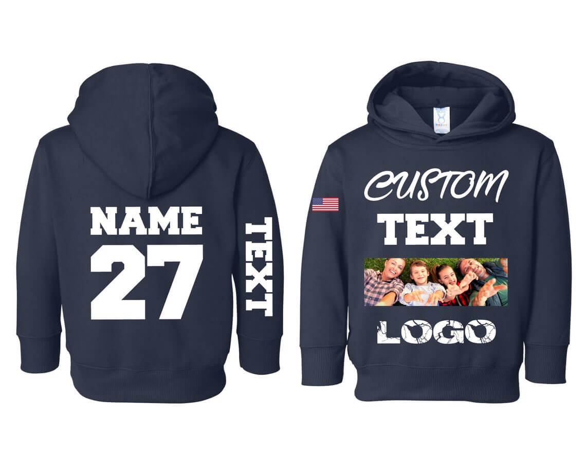 Buy Design Your Own Hoodie Add Number Name Hooded Team Sweater Custom  Jersey Sweater Black at