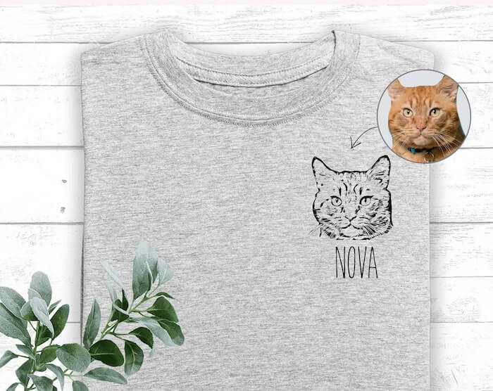 Custom Pet Portrait T shirt wholesale