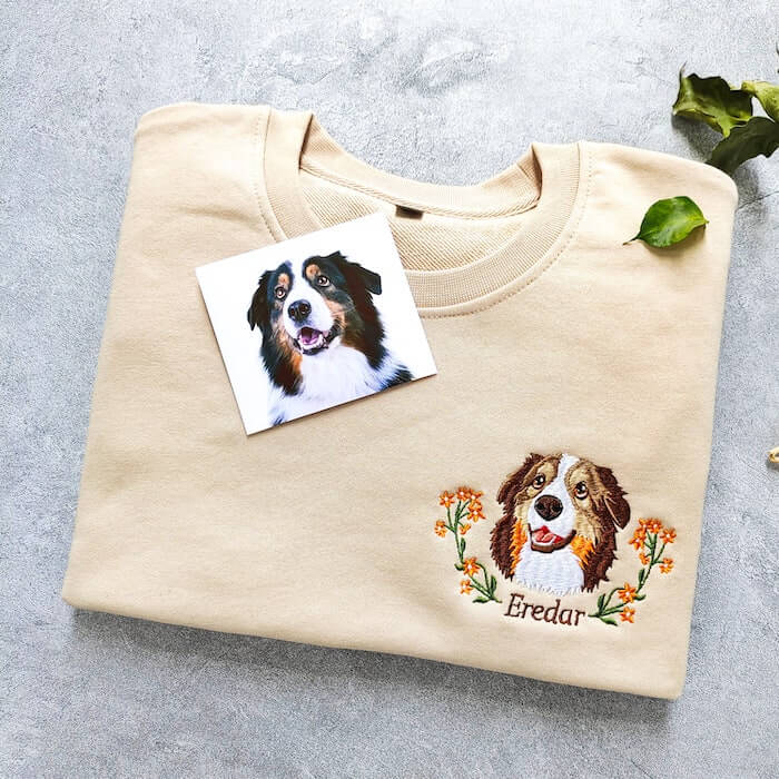 Custom Pet Portrait crewneck sweatshirt wholesale