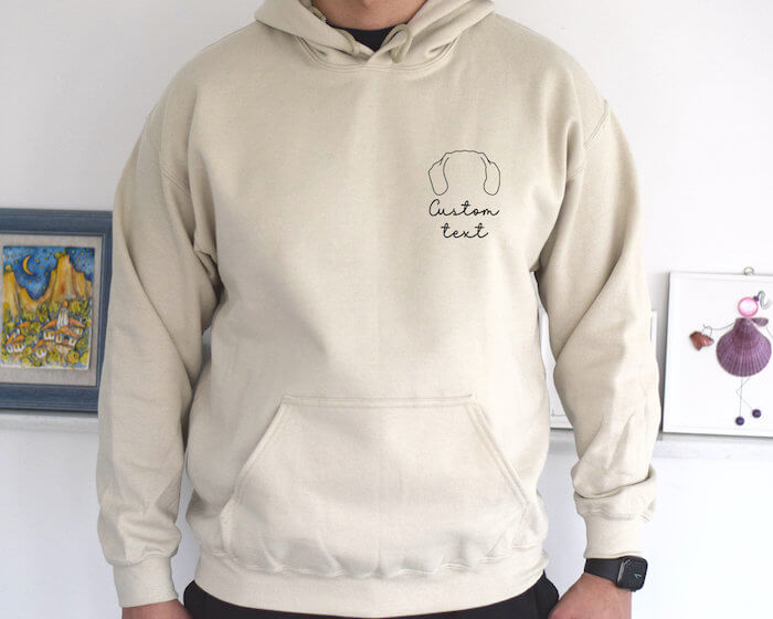 Custom Pet Portrait hooded sweatshirt hoodie wholesale