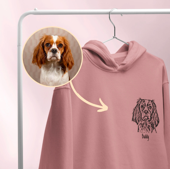 Custom Toddler Hoodie Pet Portrait Design from Direct Manufacturer