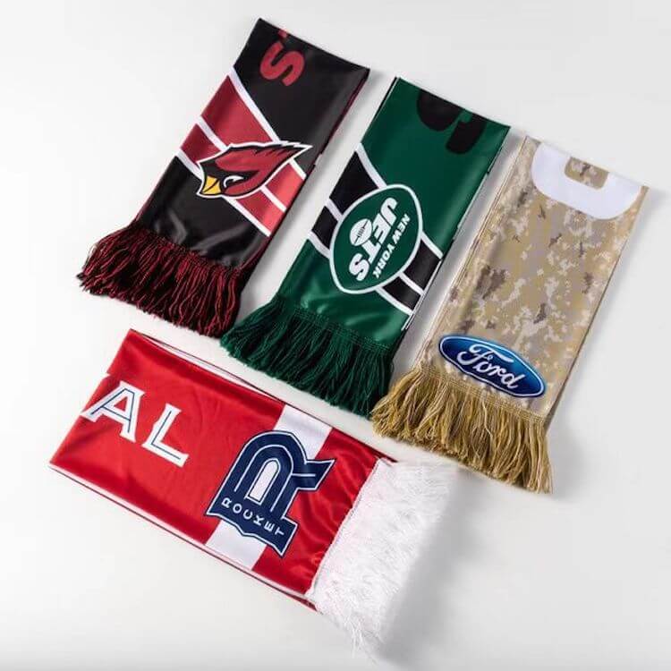 custom sports scarves wholesale